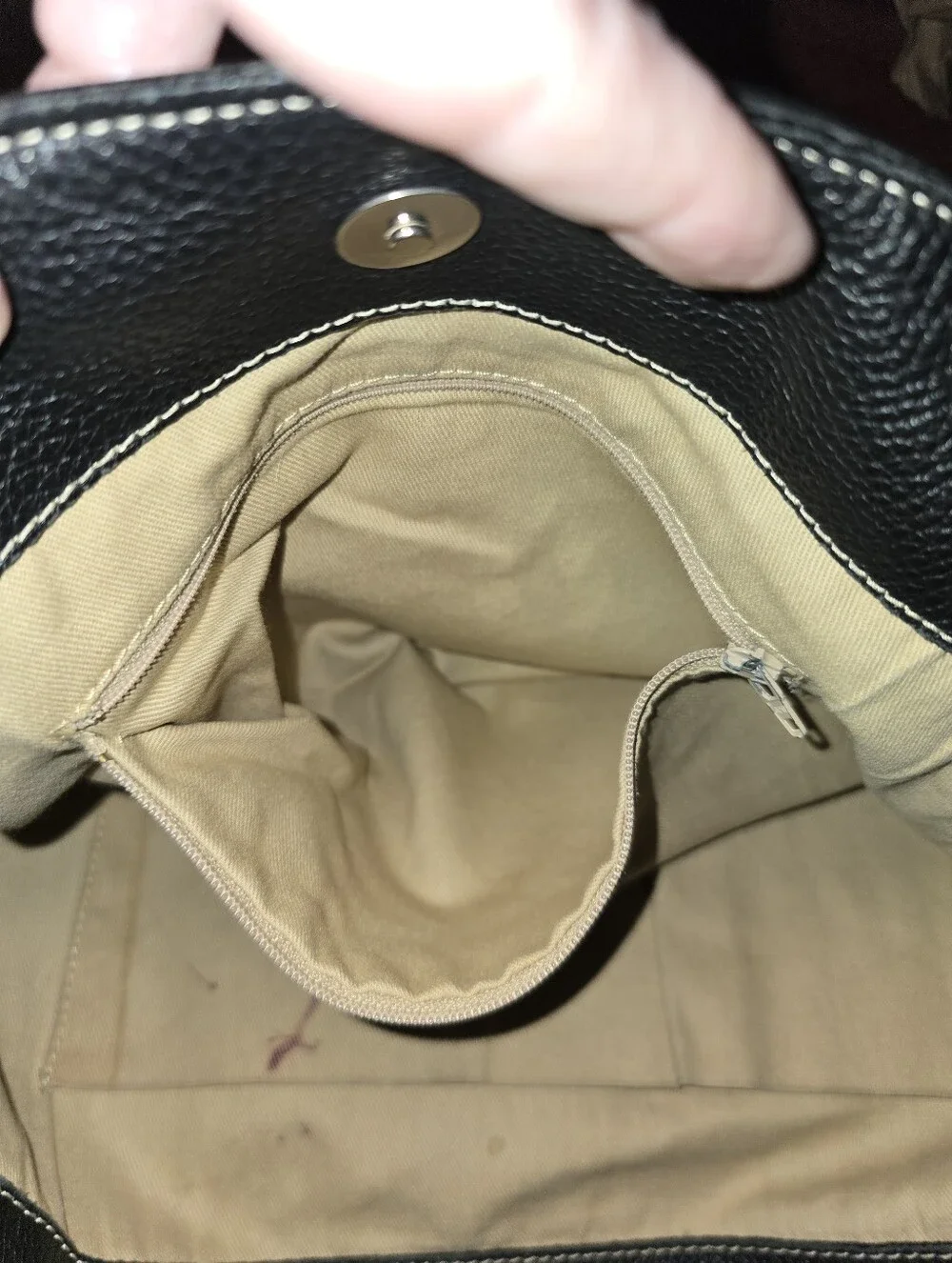 Mauritzio Taiuti Large Pebbled Leather Hobo. Made In Italy.